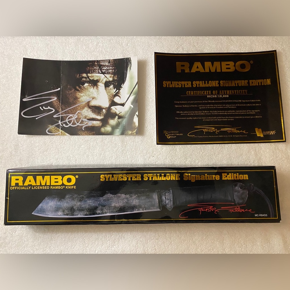 Sylvester Stallone RAMBO IV Machete Knife Numbered Signature Edition.